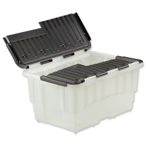 Strata Storage Box Duracrate Crate Plastic 40 Litre W570xH390xH290mm Black Ref HW390BLK [Pack 5] Ident: 178J
