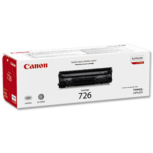 Canon CRG-726 Laser Toner Cartridge Page Life 2100pp Black Ref 3483B002AA