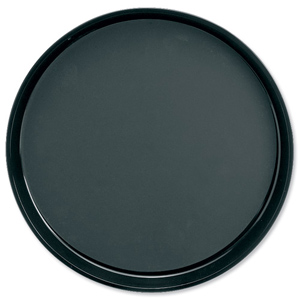 Tray Non Slip Polypropylene Dishwasher Safe Round Diameter 300mm Black