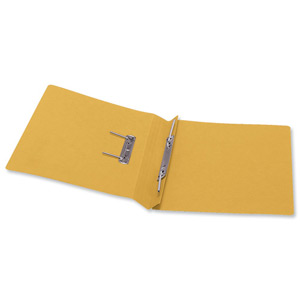 5 Star Transfer Spring File 315gsm 38mm Foolscap Yellow [Pack 50] Ident: 199D