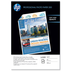 Hewlett Packard [HP] Laser Photo Paper Matt 200gsm A4 Ref Q6550A [100 Sheets] Ident: 786G