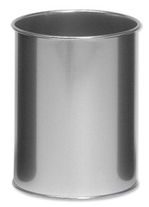 Durable Bin Round Metal Capacity 15 Litres Silver Ref 3301/23 Ident: 336D