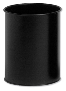 Durable Bin Round Metal Capacity 15 Litres Black Ref 3301/01 Ident: 336D