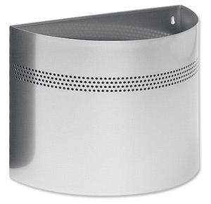 Durable Bin Semicircular Metal 30mm Perforated 22 Litres Silver Ref 3316/23 Ident: 336D