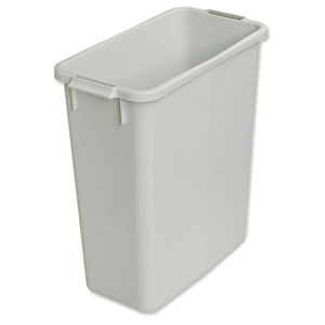 Durabin Slim Bin 60 Litres Grey Ref S10496050