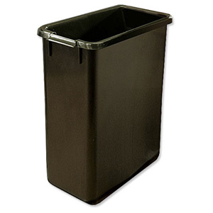 Durabin Slim Bin 60 Litres Black Ref S10496221