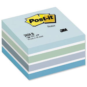 Post-it Note Cube Pad of 450 Sheets 76x76mm Pastel Blue Ref 2028B Ident: 64B