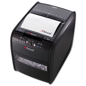 Rexel AutoPlus 80X Shredder Confetti Cross Cut 20 Litre DIN 3 4x50mm 80x 80gsm Ref 2103080