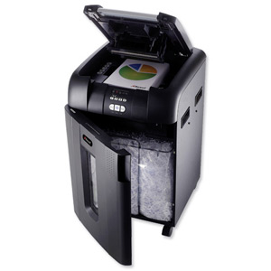 Rexel AutoPlus 500X Shredder Confetti Cross Cut 80 Litre DIN 3 4x50mm 500x 80gsm Ref 2103500