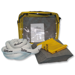 Fosse Maintenance Spill Kit Shoulder Sack Pads Socks Gloves Goggles Bag for 50 Litre Spill Ref M-50-VK Ident: 542D