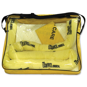 Fosse Chemical Spill Kit Shoulder Sack Pads Socks Gloves Goggles and Bag for 50 Litre Spill Ref U-50-VK Ident: 542D
