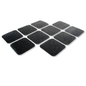 COBA Grip Foot Tape Tile Anti-slip Grit Surface Hard-wearing W140xD140mm Black Ref GF010005 [Pack 10] Ident: 510E