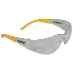 Dewalt Safety Glasses Lightweight Rubber Temples and Anti-UV Polycarbonate Lens Ref Protector Indr/Outdr Ident: 526D