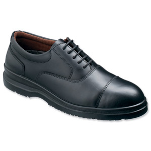 Sterling Steel Oxford Shoes Steel-toe Shock-absorbent Chemical-resist Leather Size 8 Black Ref SS5018