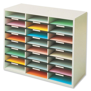 Fellowes Literature Sorter Melamine-laminated Shell 24 Compartments W737xD302xH594mm Ref 25041 Ident: 168F