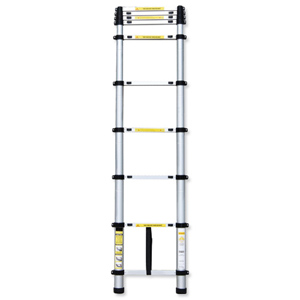 Telescopic Ladder Aluminium Lightweight Sturdy for Load 150kg 11 Steps 3.2m Extended