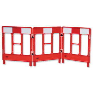 Workgate 3 Gate Barrier Lightweight Linking-clip Reflective Panel Red Ref KBB023-000-600
