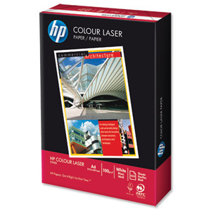 Hewlett Packard [HP] Colour Laser Paper Smooth Ream-Wrapped 100gsm A4 White Ref HCL0324 [500 Sheets]