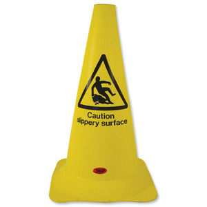 JSP Safety Cone PVC Caution Slippery Surface H500mm Ref JAR044-000-218 Ident: 543A