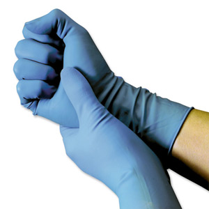 Polyco Nitrile Food Preparation Gloves Powder-free Medium Size 7.5 Blue Ref GL8952 [Pack 100]