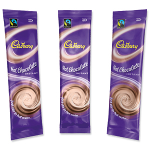 Cadbury Hot Chocolate Powder Sachets Fairtrade 1 Cup Ref A07592 [Pack 30] Ident: 615E