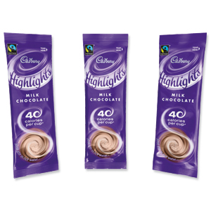Cadbury Chocolate High Lights Fairtrade Hot Chocolate Powder Sachets Low Calorie Ref A07590 [Pack 30] Ident: 615E
