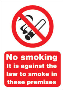 Stewart Superior Sign No Smoking A5 Self-adhesive Vinyl Ref SB003