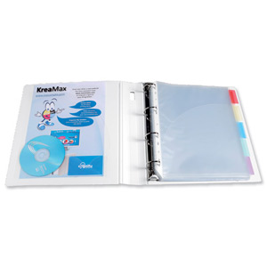 Exacompta KreaMax Polypropylene Ring Binder 4 O-Ring Capacity 50mm A4 Maxi White Ref 51765E [Pack 10] Ident: 217D