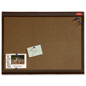 Nobo Elipse Personal Designer Noticeboard Cork with Plastic Frame W900xH600mm Ref QBDC9055