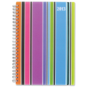 Letts 2013 Carnival Diary Week to View Polypropylene Elastic Page Marker A5 Ref CN3X