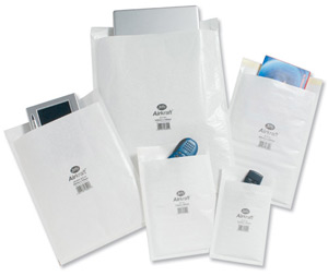 Jiffy Airkraft Postal Bags Bubble-lined Peel and Seal No.0 White 140x195mm Ref JL-0 [Pack 100] Ident: 130C