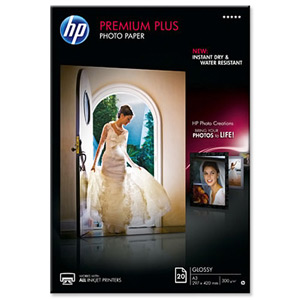 Hewlett Packard [HP] Premium Plus Photo Paper Glossy 300gsm A3 Ref CR675A [20 Sheets] Ident: 786A