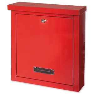 Rottner Brighton Mail Box Opening Suitable for A4 Documents W400xD155xH310mm Red Ref T04504 Ident: 167C