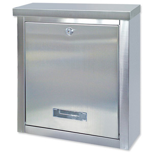 Rottner Brighton Mail Box Opening Suitable for A4 Documents W400xD155xH310mm Stainless Steel Ref T05068 Ident: 167C