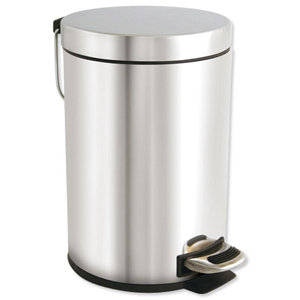 Pedal Bin with Removable Inner Bucket 3 Litres Stainless Steel Ident: 520B