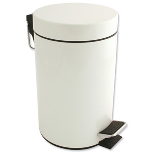 Pedal Bin with Removable Inner Bucket 3 Litres White Ident: 520B