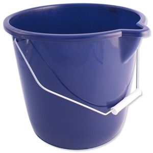 Plastic Bucket with Pouring Lip 10 Litre Capacity Blue Ident: 579F