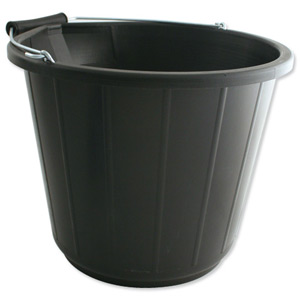 Bentley Heavy Duty Bucket With Metal Handle Capacity 14 Litres Black Ref SPC/BUCKET01