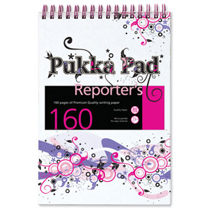 Pukka Pad Wave Shorthand Notebook Ruled 160pp 80gsm 205mmx140mm Assorted Ref 6520-WAVE [Pack 3] Ident: 42A