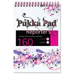 Pukka Pad Wave Shorthand Notebook Ruled 160pp 80gsm 205mmx140mm Assorted Ref 6520-WAVE [Pack 3]