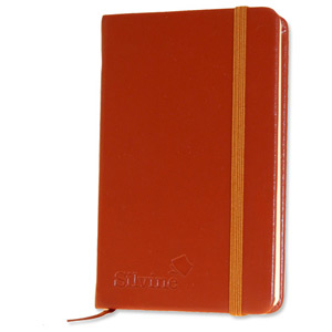Silvine Executive Soft Feel Pocket Notebook Ruled with Marker Ribbon 160pp 90gsm 143x90mm Tan Ref 196T Ident: 31C