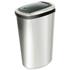 Press Top Bin with Inner Liner 40 Litre Stainless Steel