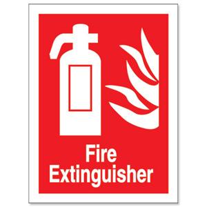 Stewart Superior Sign Self-adhesive Vinyl - Fire Extinguisher - 200x150mm Ref NS013 Ident: 547H
