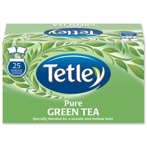 Tetley Tea Bags Pure Green Tea Individually Wrapped Ref 1293A [Pack 25] Ident: 610C