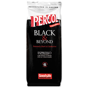 Percol Fairtrade Black and Beyond Espresso Ground Coffee Medium Roasted 227g Ref A07535 Ident: 614B