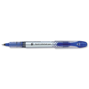 5 Star Rollerball Pen Liquid Ink 0.7mm Tip 0.5mm Line Blue [Pack 12] Ident: 73A