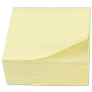 5 Star Re-Move Notes Cube Pad of 320 Sheets 76x76mm Yellow Ident: 65D
