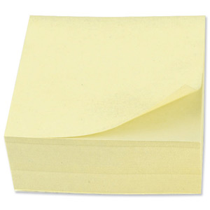 5 Star Re-Move Notes Cube Pad of 320 Sheets 76x76mm Yellow Ident: 65D
