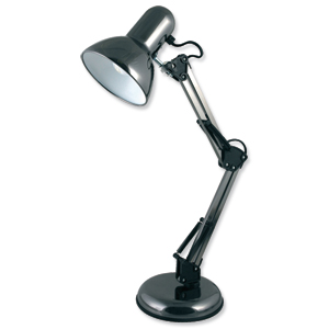 Hobby Desk Lamp Adjustable 40W Reach 350mm H560mm Black Ref L946BH Ident: 491D