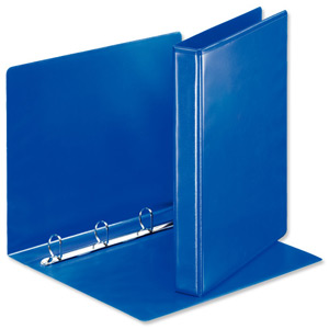 Esselte Presentation Ring Binder Polypropylene 4 D-Ring 25mm A4 Blue Ref 49732 [Pack 10]